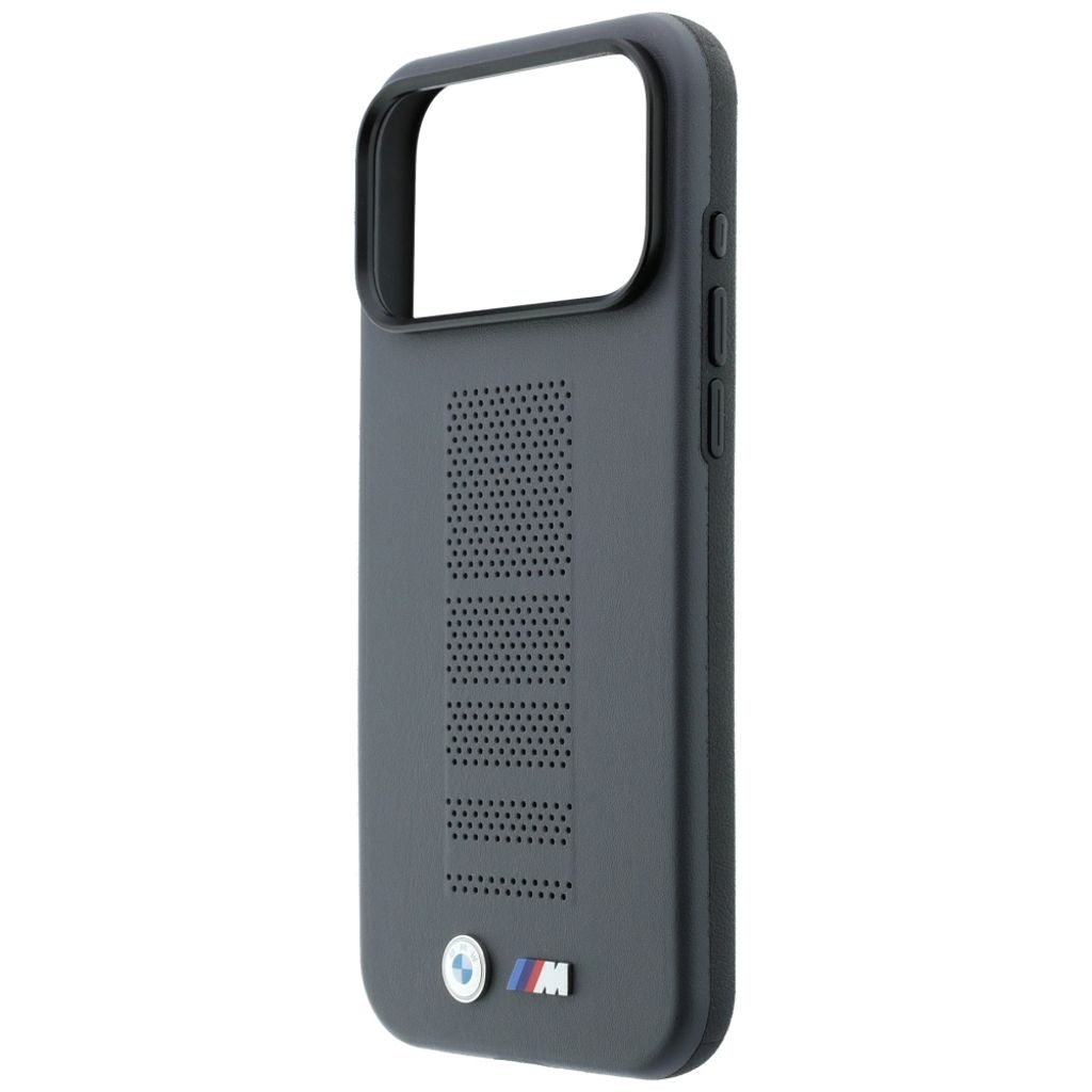 BMW M Blue Perfo Metal Logo MagSafe -kuori till iPhone 18 Pro/17 Pro - Harmaa