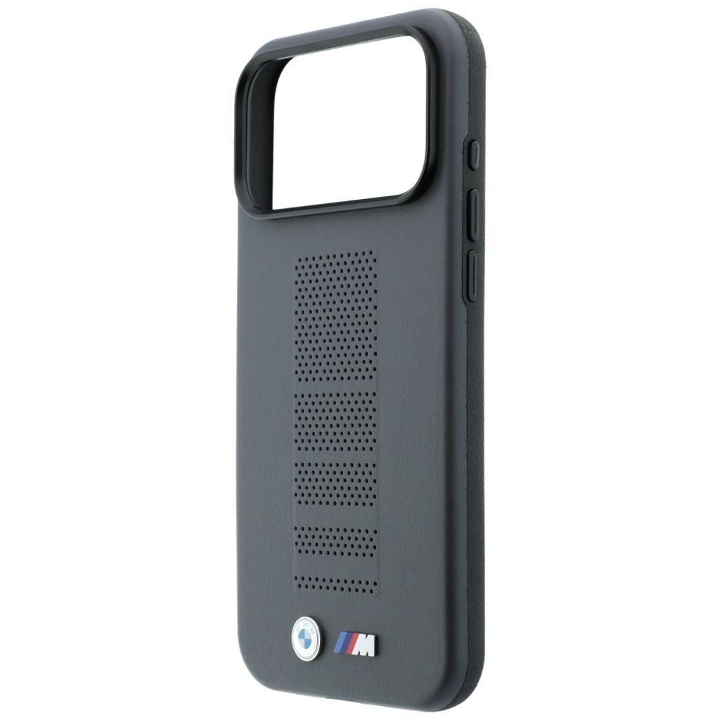 BMW M Blue Perfo Metal Logo MagSafe -kuori till iPhone 18 Pro Max/17 Pro Max - Harmaa