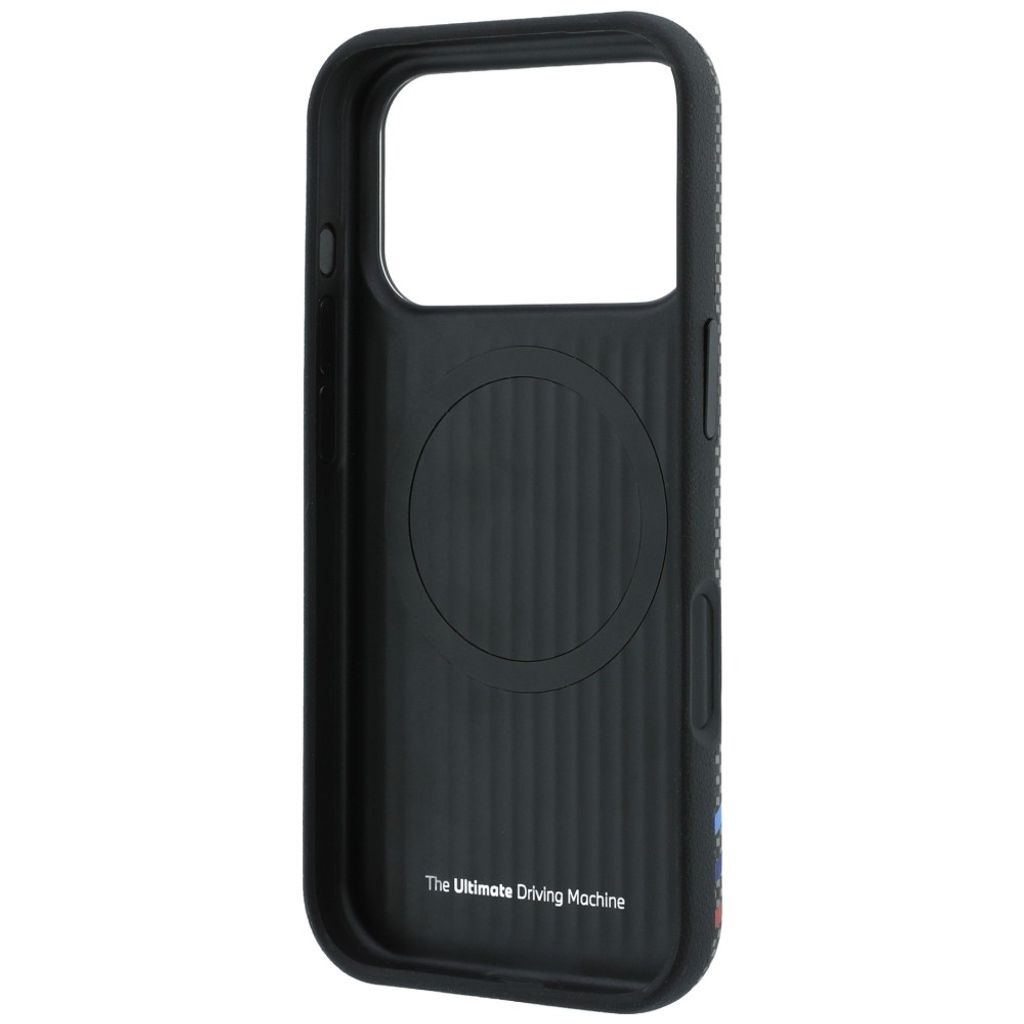 BMW M Quadrille Kevlar Tricolor Lines MagSafe -kuori till iPhone 18 Pro Max/17 Pro Max - Harmaa