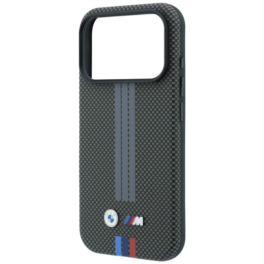 BMW M Quadrille Kevlar Tricolor Lines MagSafe -kuori till iPhone 18 Pro/17 Pro - Harmaa
