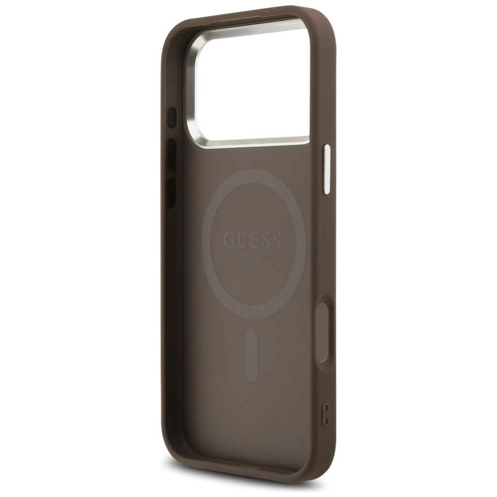 Guess 4G Triangle Logo MagSafe -kuori till iPhone 18 Pro Max/17 Pro Max - Ruskea