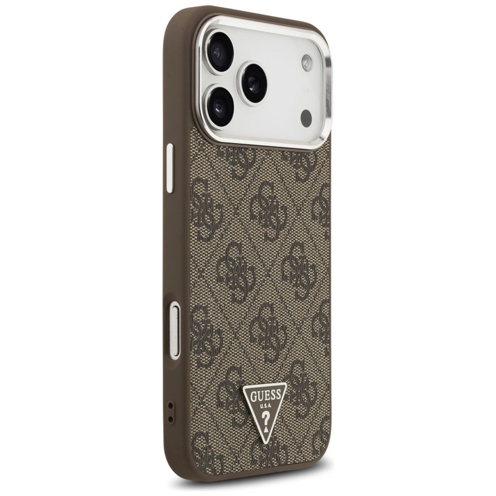 Guess 4G Triangle Logo MagSafe -kuori till iPhone 18 Pro Max/17 Pro Max - Ruskea