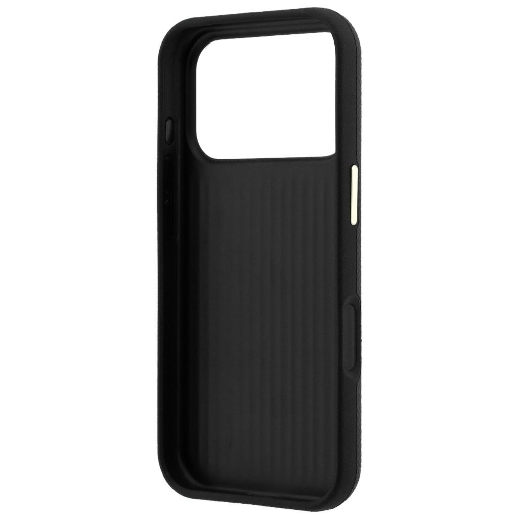Guess Grained & Big Resin Logo -kuori till iPhone 18 Pro Max/17 Pro Max - Musta