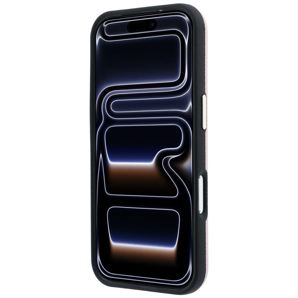 Guess Grained & Big Resin Logo -kuori till iPhone 18 Pro Max/17 Pro Max - Vaaleanpunainen
