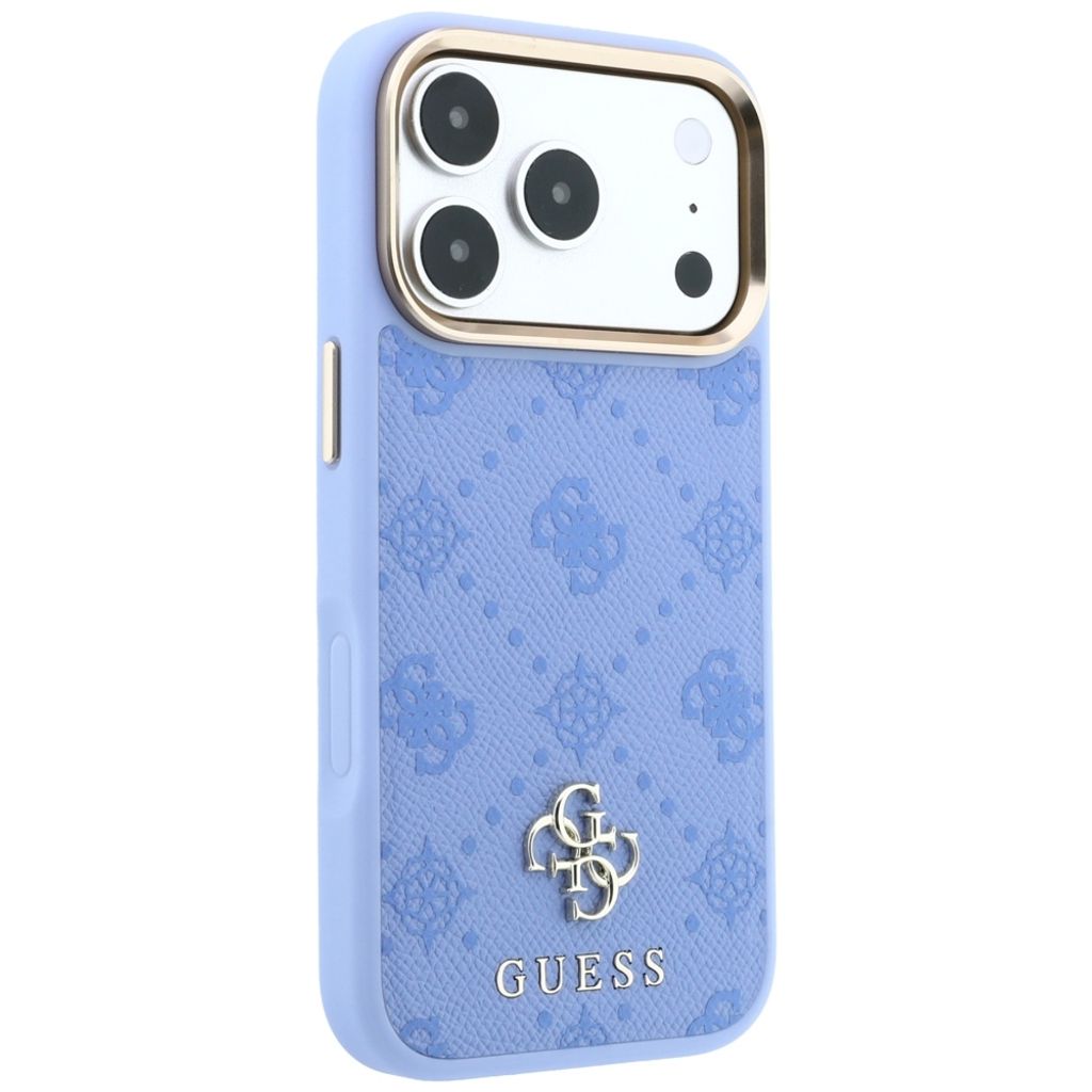 Guess Peony 4G Small Logo MagSafe -kuori till iPhone 18 Pro Max/17 Pro Max - Vaaleansininen