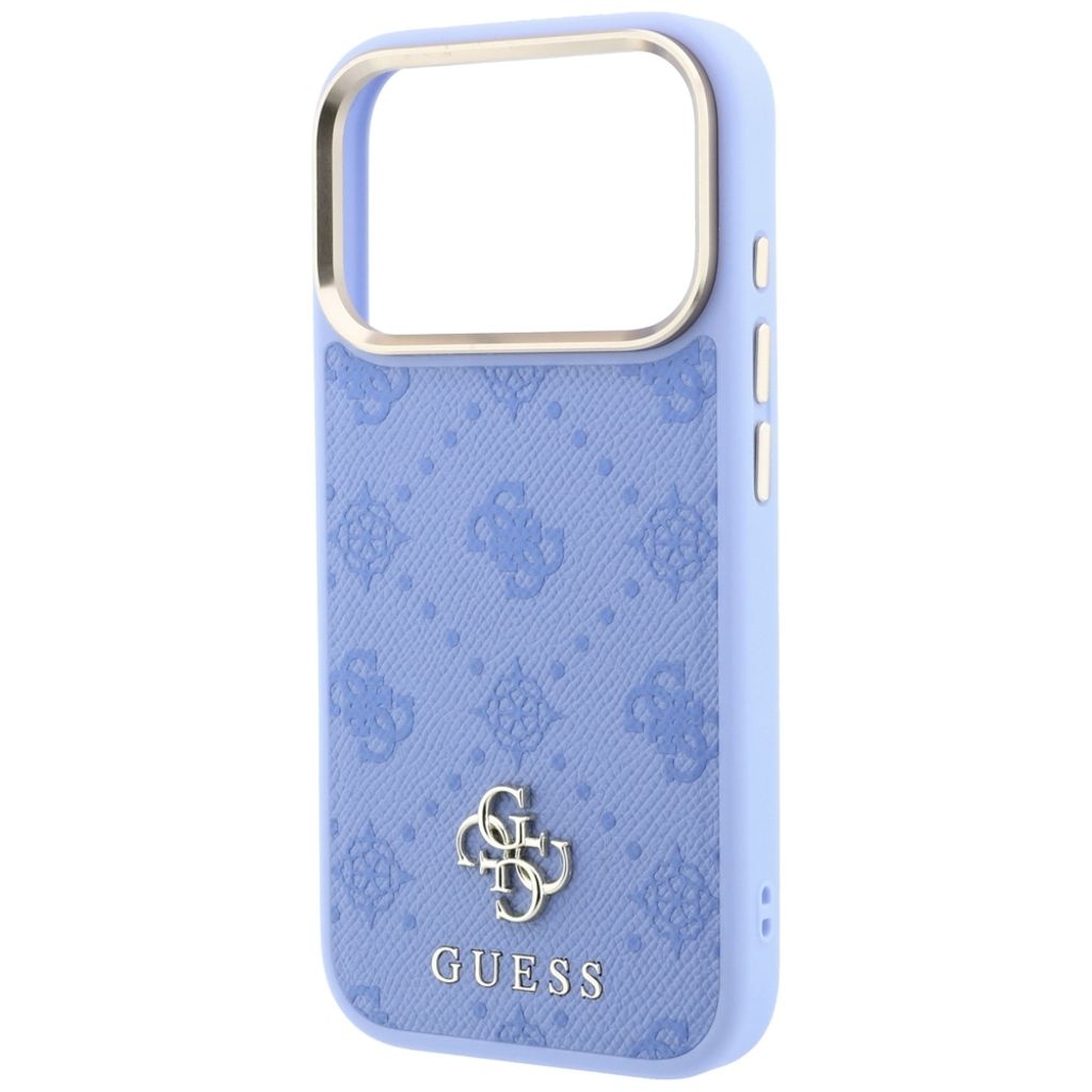 Guess Peony 4G Small Logo MagSafe -kuori till iPhone 18 Pro Max/17 Pro Max - Vaaleansininen