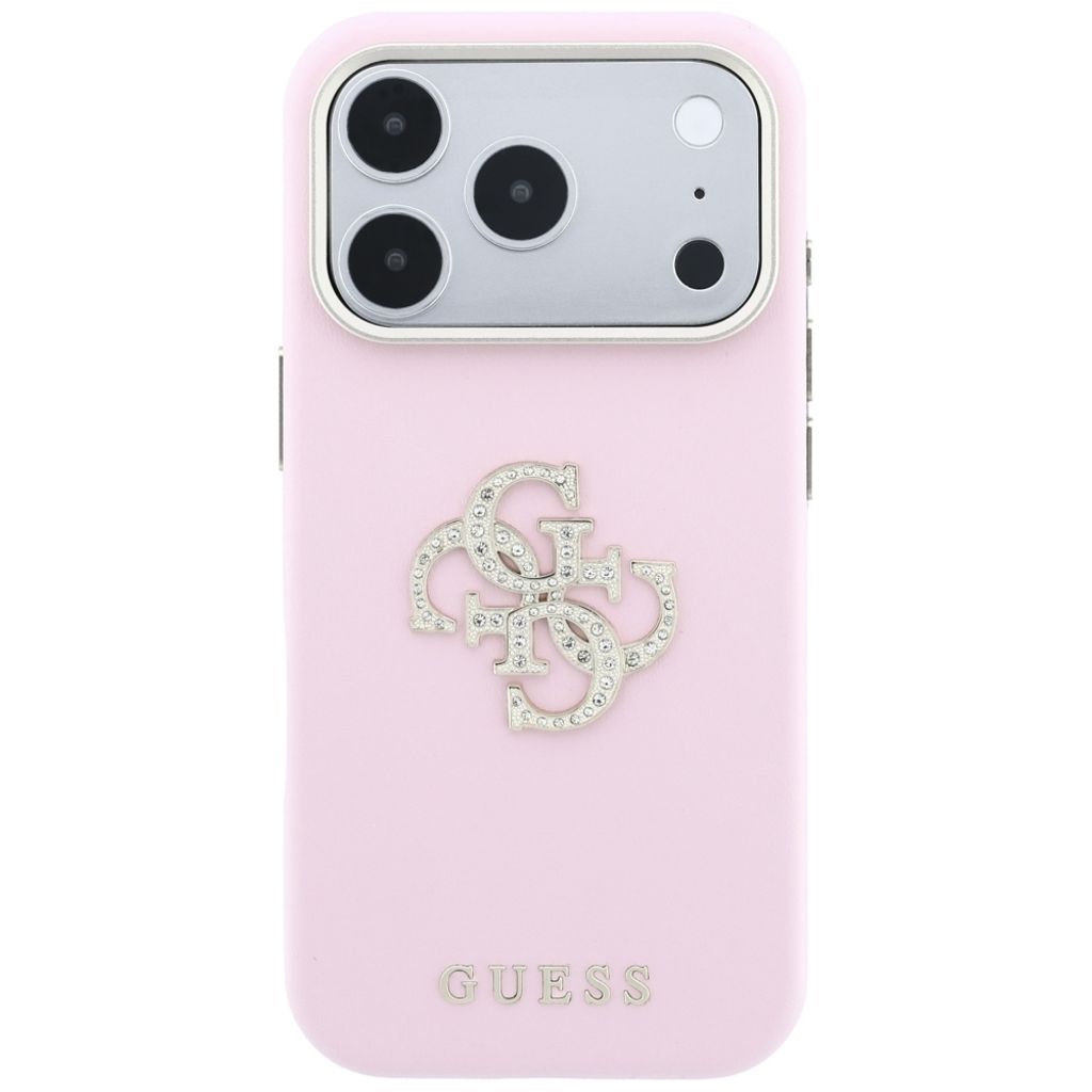 Guess Smooth & Big Strass Logo -kuori till iPhone 18 Pro Max/17 Pro Max - Vaaleanpunainen