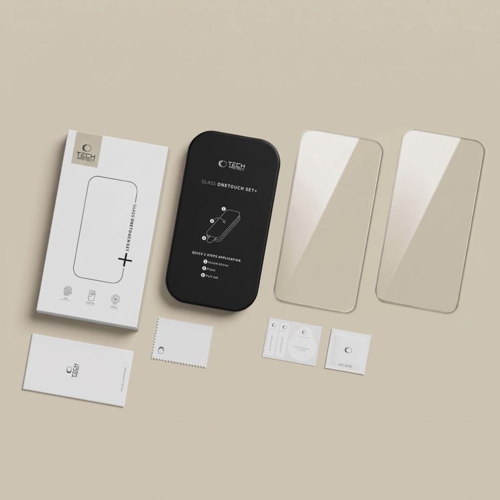 Tech-Protect OneTouch Set+ Skärmskydd 2-pack till iPhone 18 Pro/17 Pro