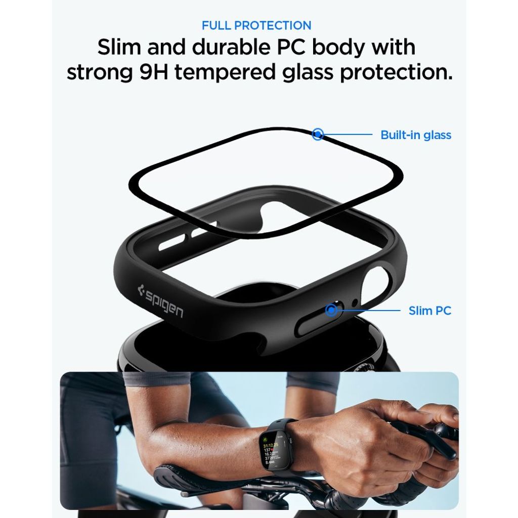 Spigen Thin Fit 360 kuori Apple Watch 42mm - Musta