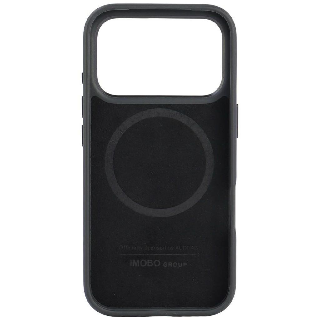 Audi GT Synthetic Leather MagSafe -kuori till iPhone 18 Pro/17 Pro - Musta