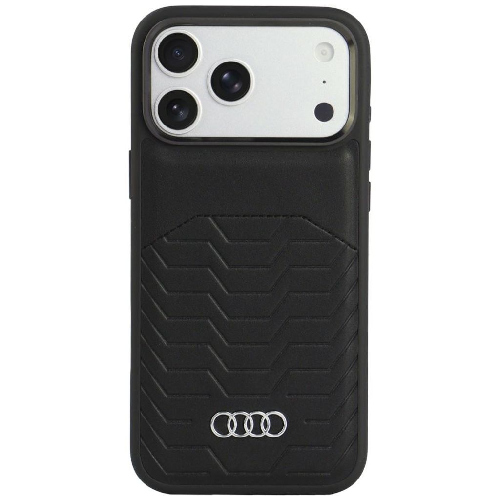 Audi GT Synthetic Leather MagSafe -kuori till iPhone 18 Pro Max/17 Pro Max - Musta