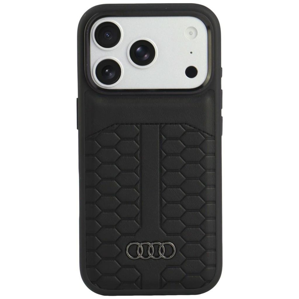 Audi Leather MagSafe -kuori till iPhone 18 Pro/17 Pro - Musta