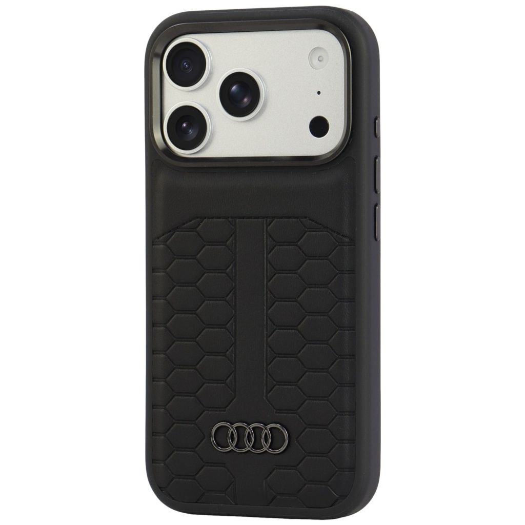 Audi Leather MagSafe -kuori till iPhone 18 Pro/17 Pro - Musta