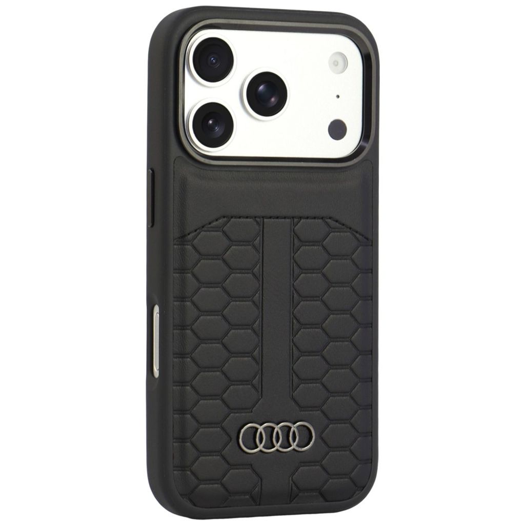 Audi Leather MagSafe -kuori till iPhone 18 Pro/17 Pro - Musta