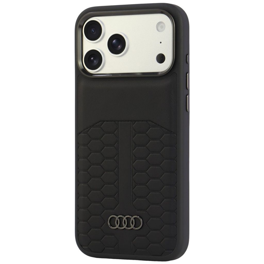 Audi Leather MagSafe -kuori till iPhone 18 Pro Max/17 Pro Max - Musta