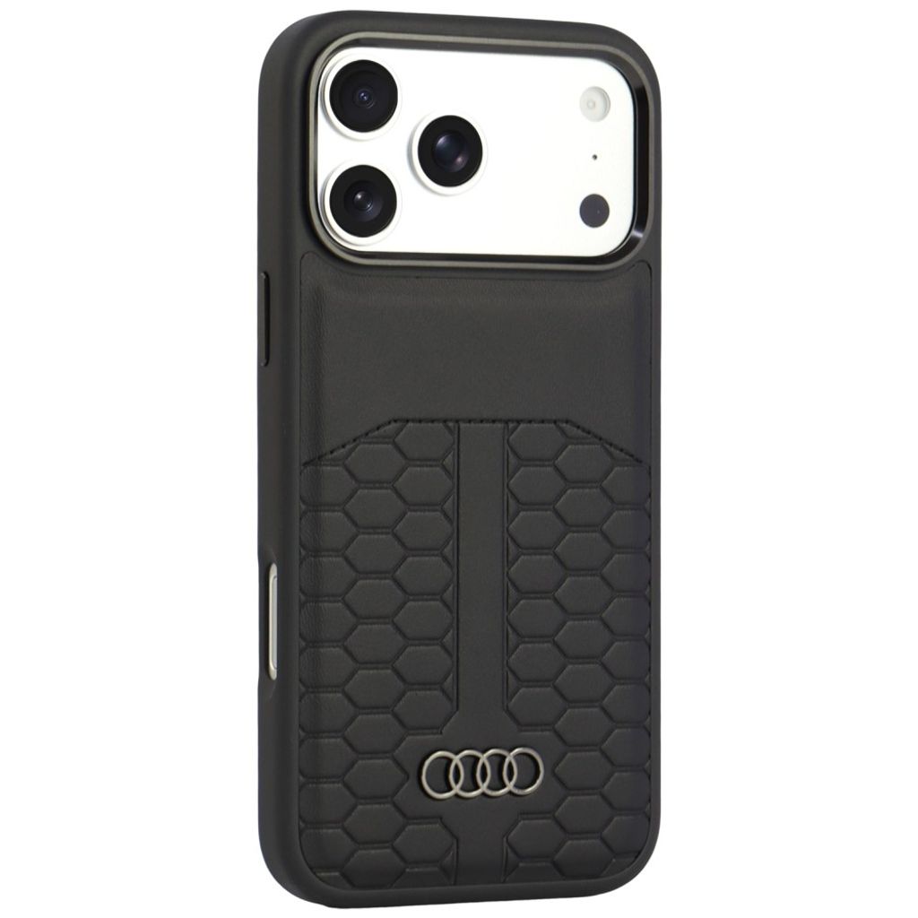 Audi Leather MagSafe -kuori till iPhone 18 Pro Max/17 Pro Max - Musta