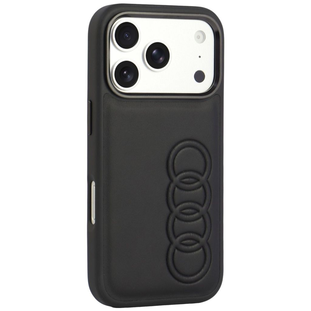 Audi TT Synthetic Leather MagSafe -kuori till iPhone 18 Pro/17 Pro - Musta