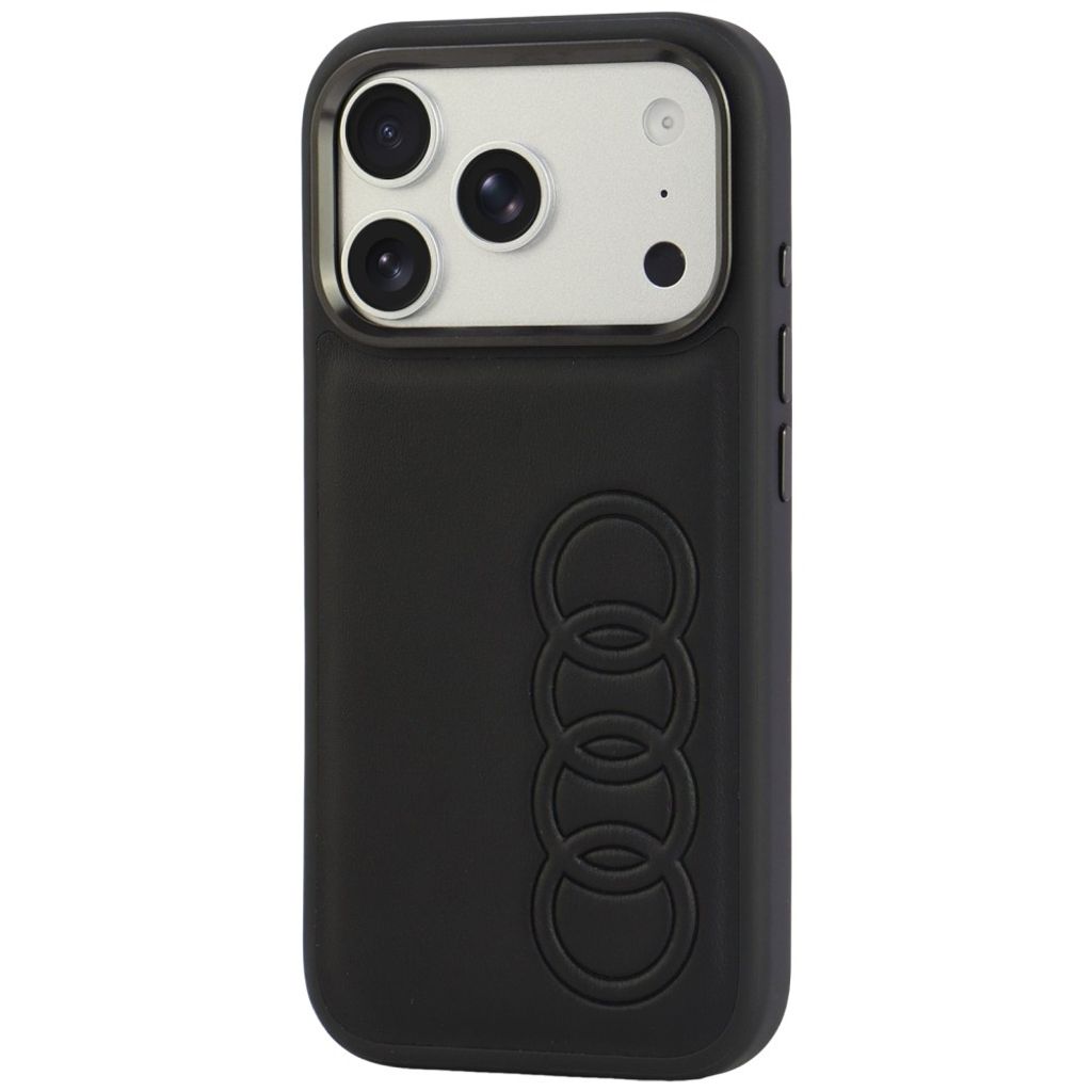 Audi TT Synthetic Leather MagSafe -kuori till iPhone 18 Pro/17 Pro - Musta