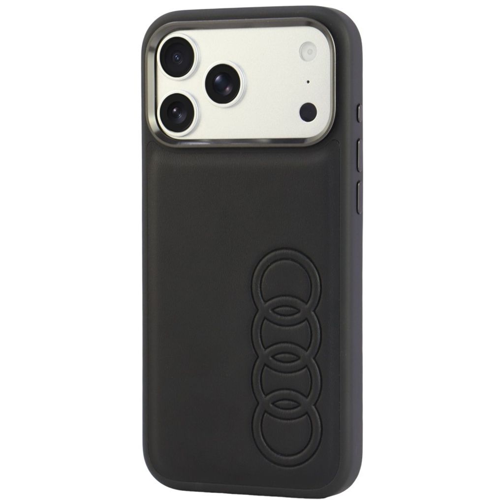 Audi TT Synthetic Leather MagSafe -kuori till iPhone 18 Pro Max/17 Pro Max - Musta
