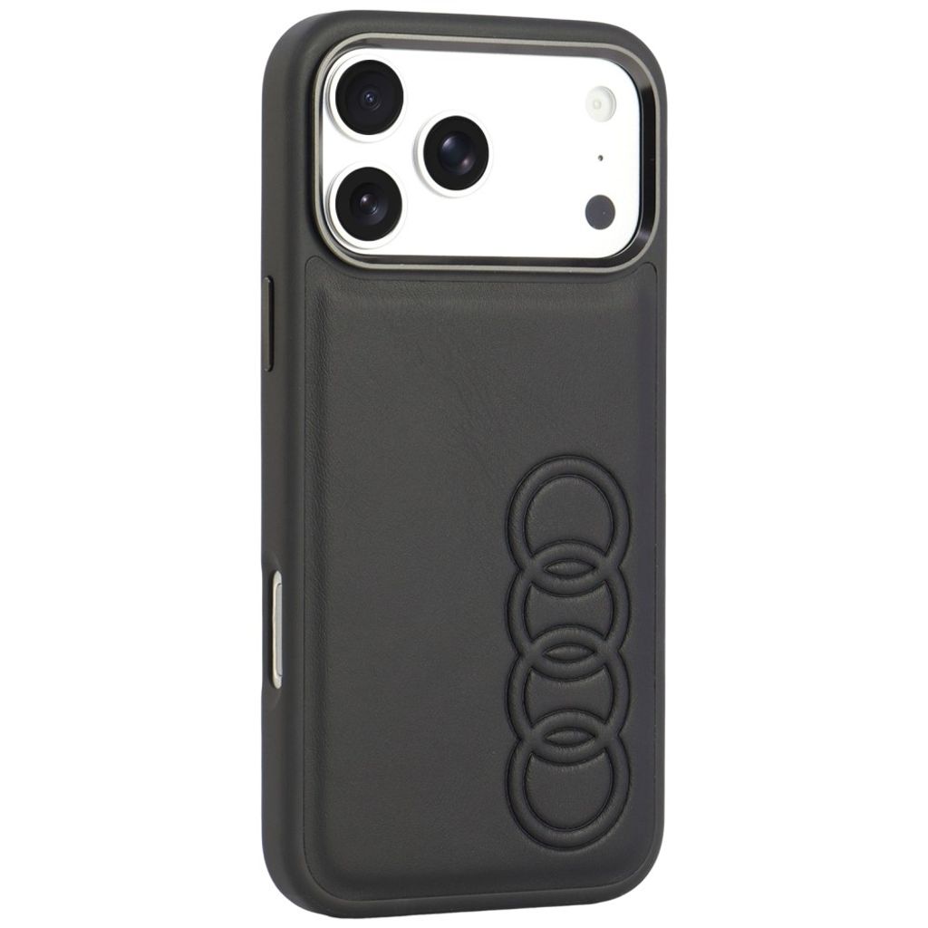 Audi TT Synthetic Leather MagSafe -kuori till iPhone 18 Pro Max/17 Pro Max - Musta