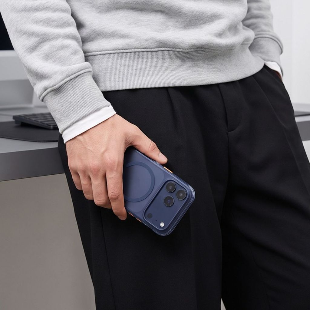Tech-Protect MagAir MagSafe CC -kuori till iPhone 18 Pro Max/17 Pro Max - Tummansininen