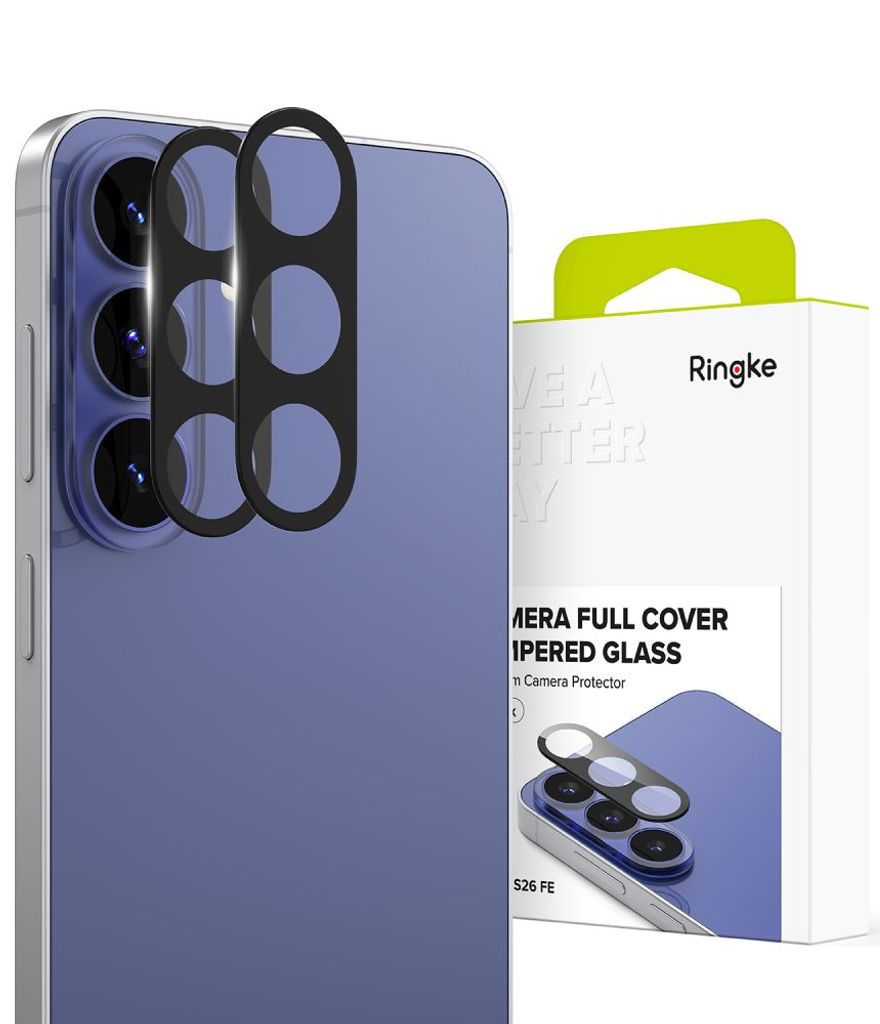 Ringke Camera Full Cover Linsebeskyttelse 2-Pak till Samsung Galaxy S26 FE - Sort
