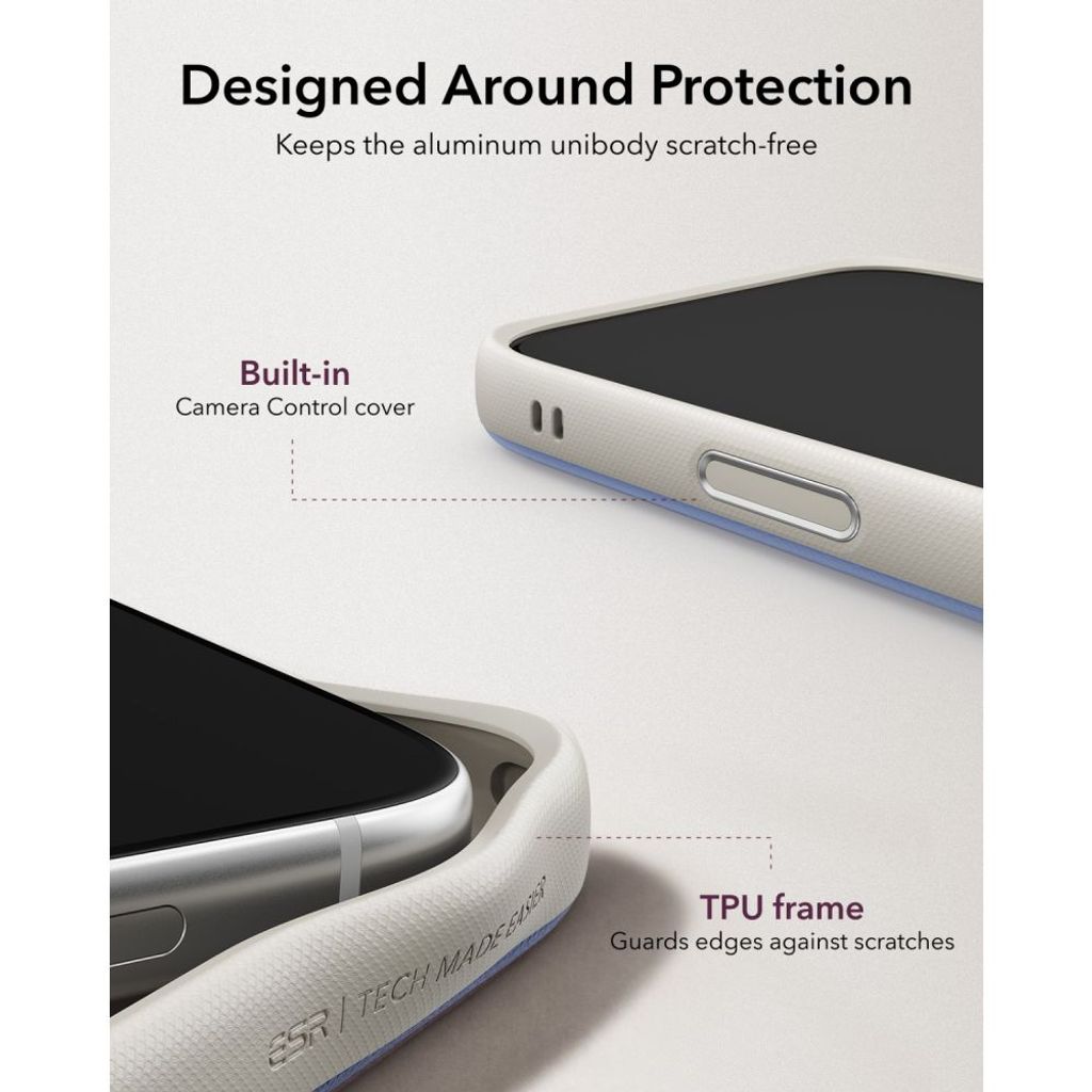ESR Atelier Kickstand MagSafe -kuori till iPhone 18 Pro/17 Pro - Harmaa