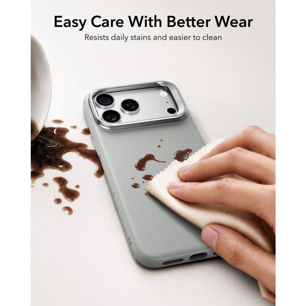ESR Atelier Kickstand MagSafe -kuori till iPhone 18 Pro/17 Pro - Harmaa