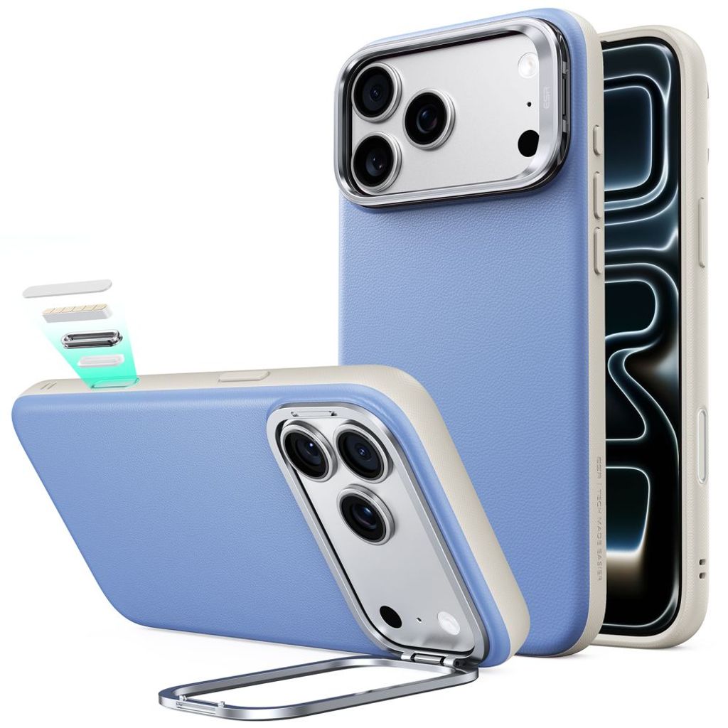 ESR Atelier Kickstand MagSafe -kuori till iPhone 18 Pro/17 Pro - Vaaleansininen