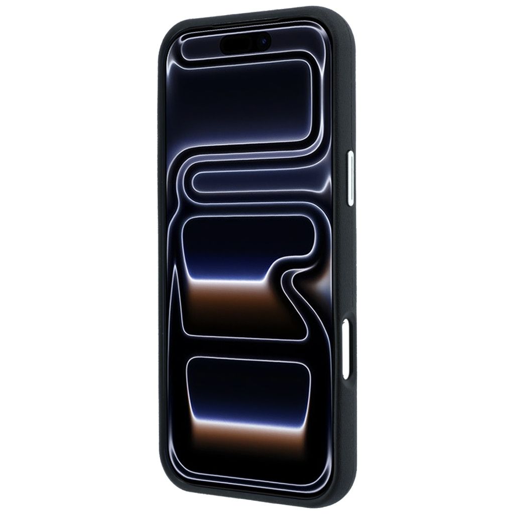 BMW Deboss Quilted Metal Logo MagSafe -kuori till iPhone 18 Pro/17 Pro - Musta