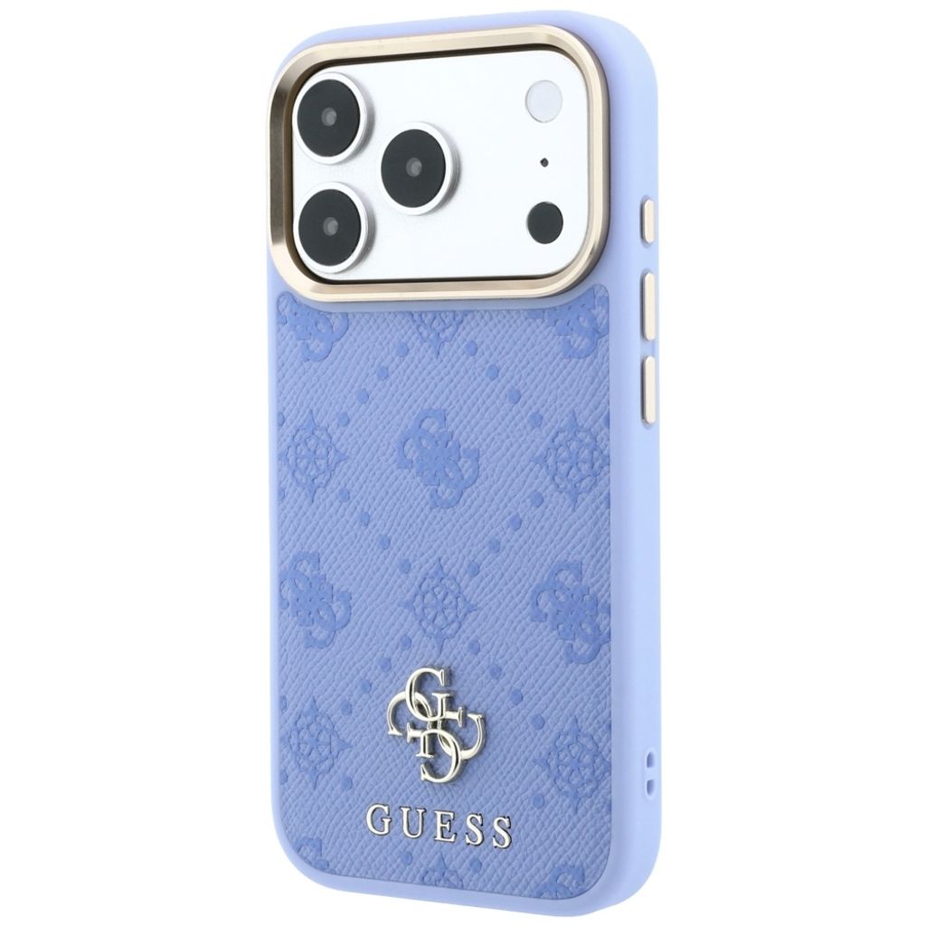 Guess Peony 4G Small Logo MagSafe -kuori till iPhone 18 Pro/17 Pro - Vaaleansininen