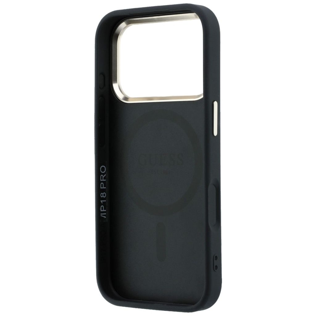 Guess Saffiano Small 4G Classic Logo MagSafe -kuori till iPhone 18 Pro/17 Pro - Musta