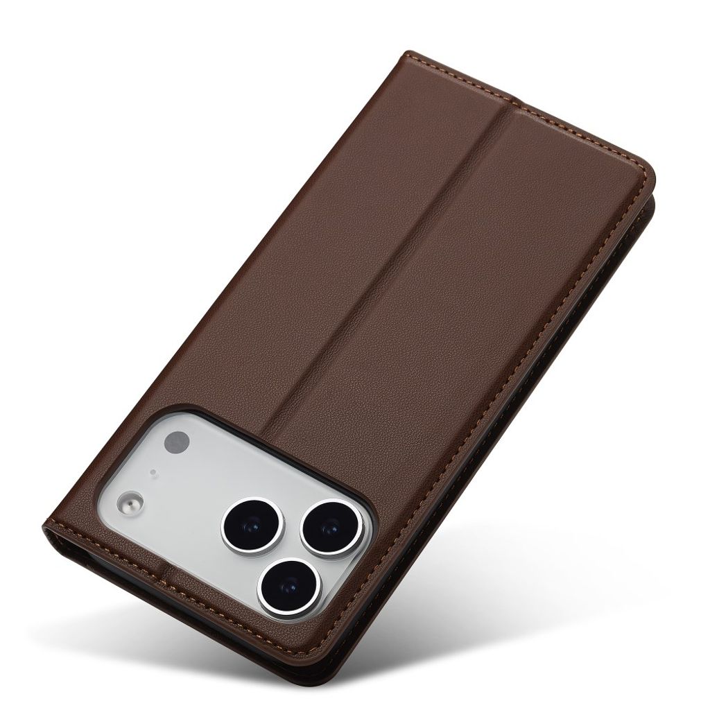 LC.IMEEKE iPhone 17 Pro Max Wallet Cover - Brown