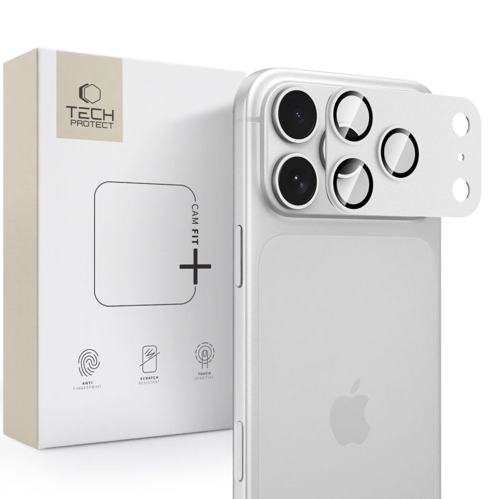 Tech-Protect Camfull Fit+ Linsebeskyttelse till iPhone 18 Pro - Sølv