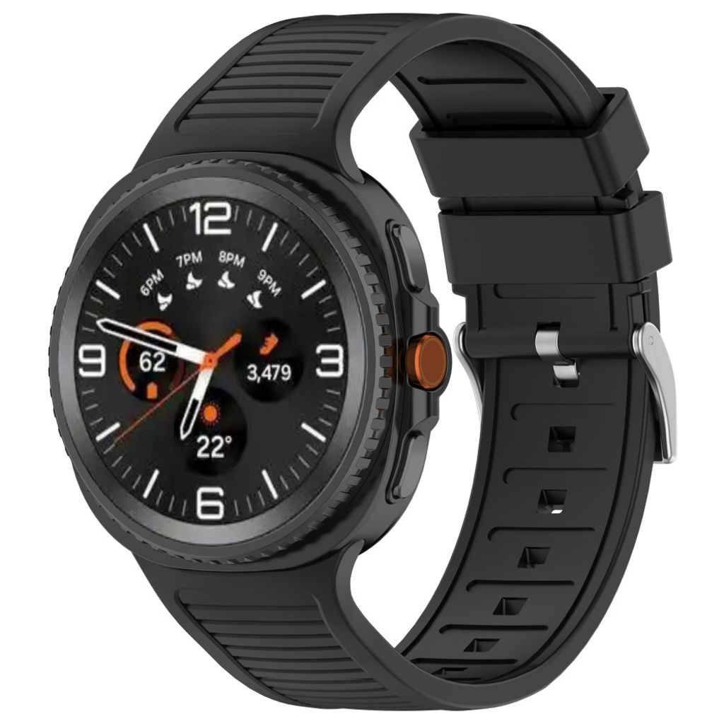 Samsung Galaxy Watch8 Classic 46 mm Kellonranneke, Silikoni - musta