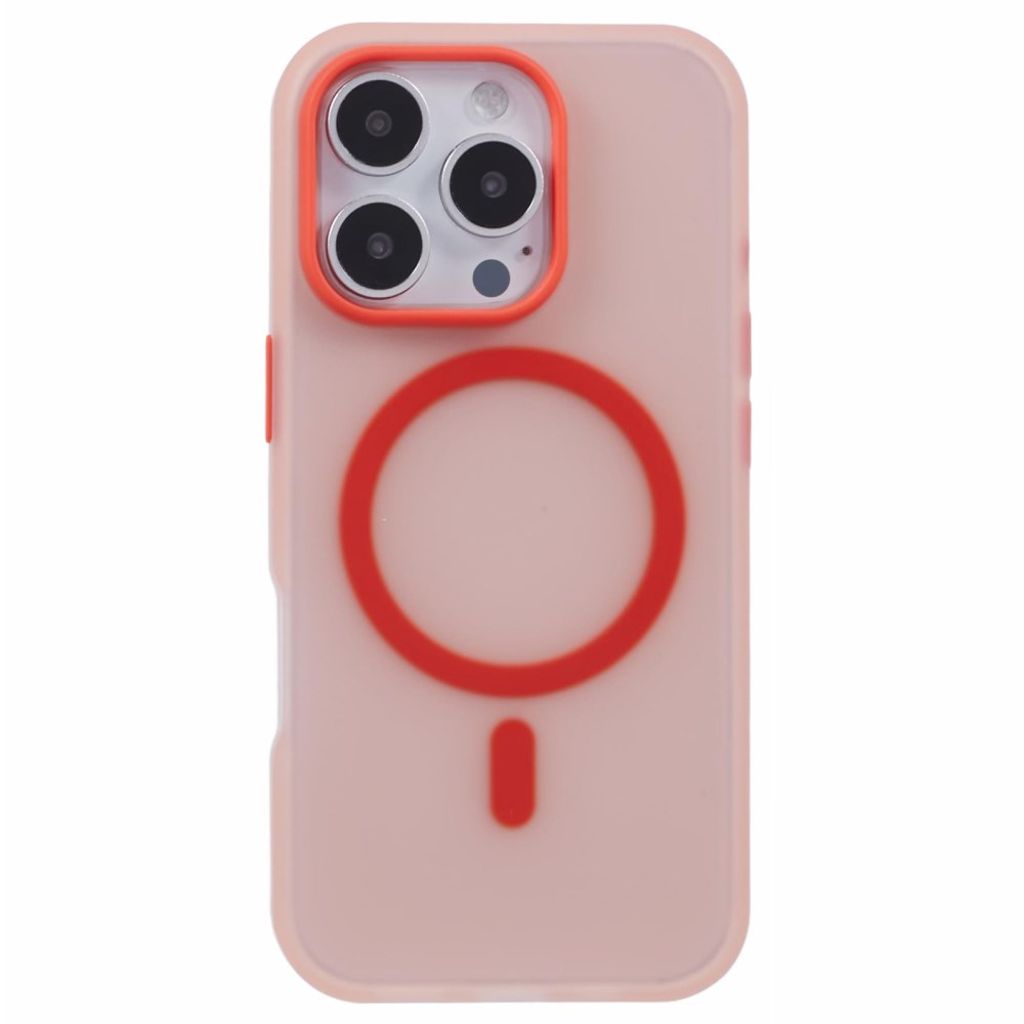 iPhone 13 Pro Max Kuori MagSafe-yhteensopiva TPU Läpikuultava – Punainen