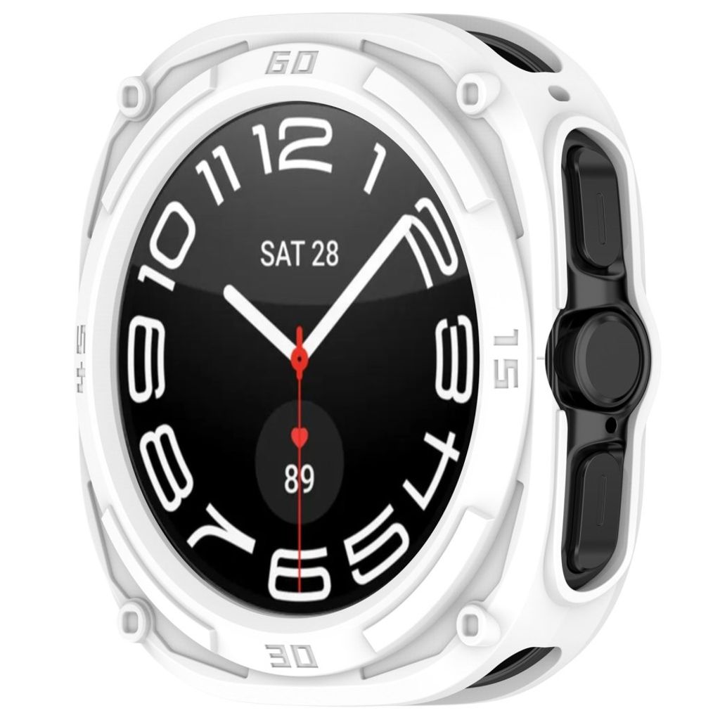Samsung Galaxy Watch Ultra2 47mm Armor Mecha Støtsikkert Deksel - Hvit