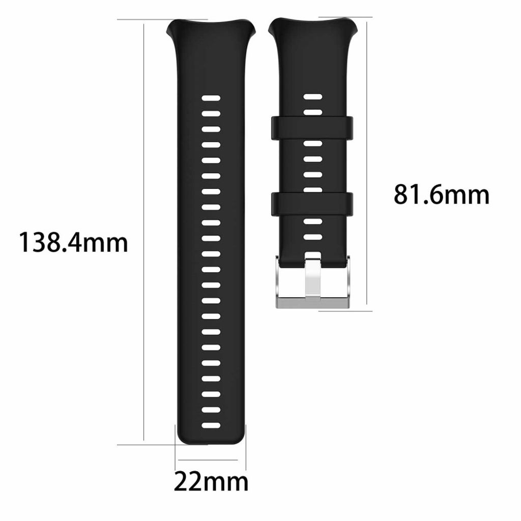Polar Vantage V -kellon ranneke silikonilla – musta