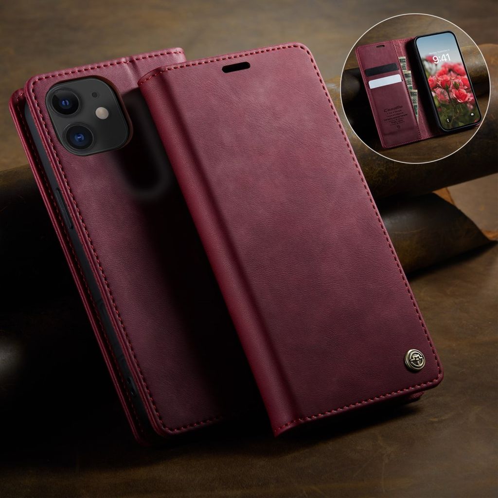 CASEME iPhone 12 Mini Cover with Card slots - Red