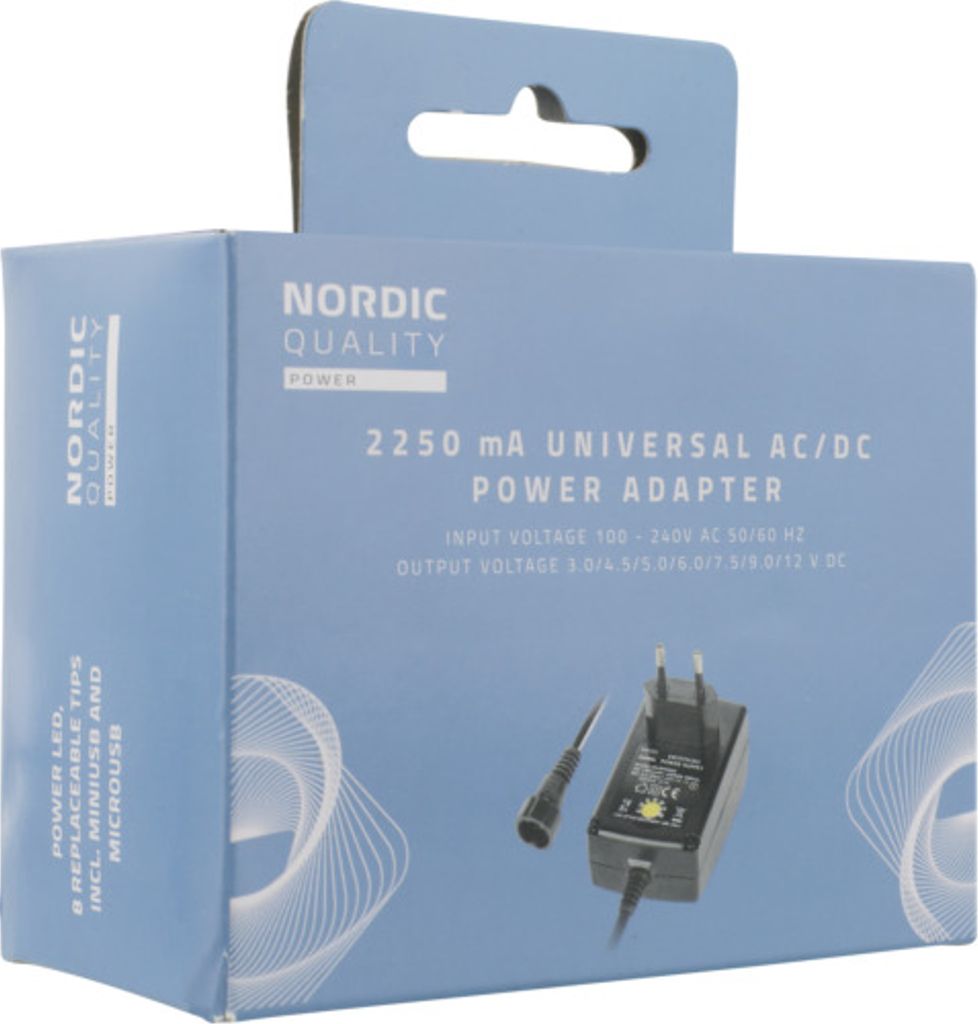 AC/DC Universal Plug-in -sovitin, 2250 mAh