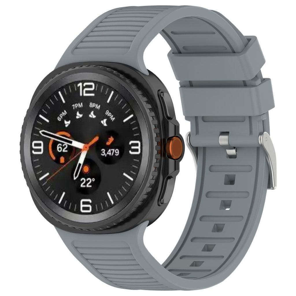 Samsung Galaxy Watch8 Classic 46 mm Kellonranneke, Silikoni - harmaa
