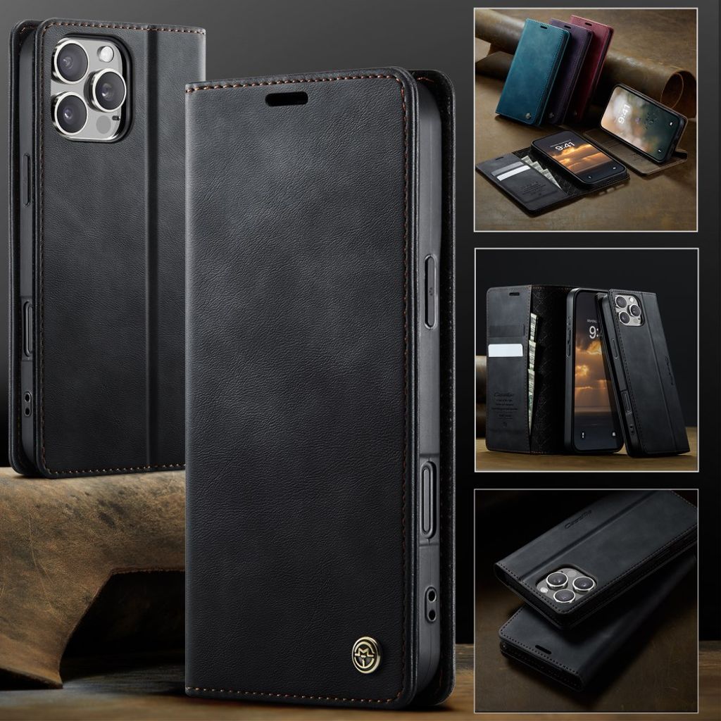 CASEME iPhone 16 Pro Etui med Stativ - Svart