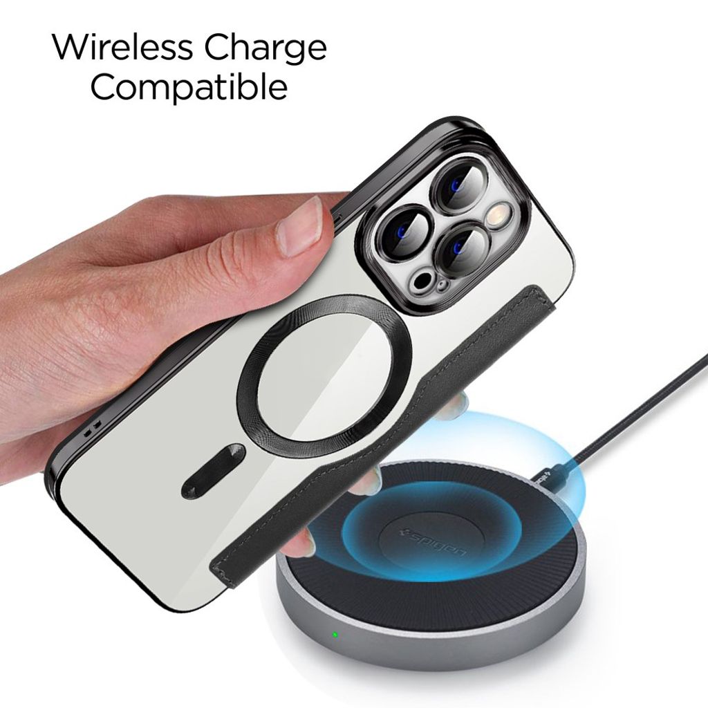 iPhone 14 Pro Plånboksfodral MagSafe RFID-blockerande – Ljusblå