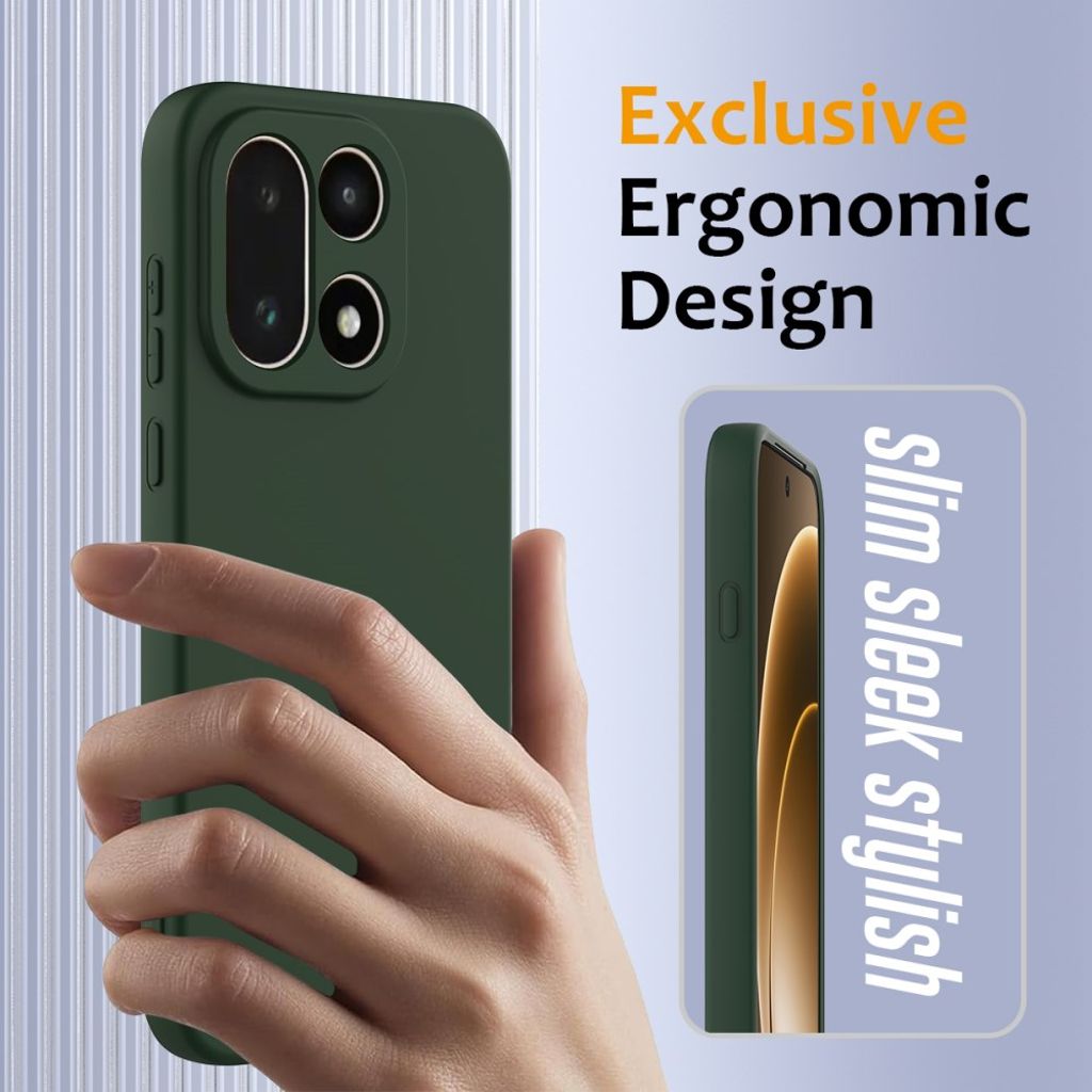 OnePlus 15 5G MagSafe Compatible Silicone Case – Dark Green