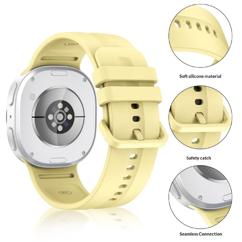 Samsung Galaxy Watch9/19 silikon klokkerem med hurtigfeste L - Gul