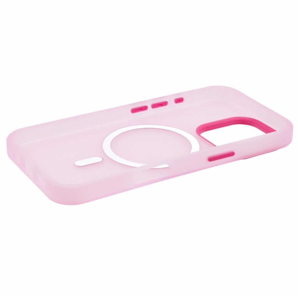 iPhone 13 Pro Max Kuori MagSafe-yhteensopiva TPU Läpinäkyvä - Vaaleanpunainen