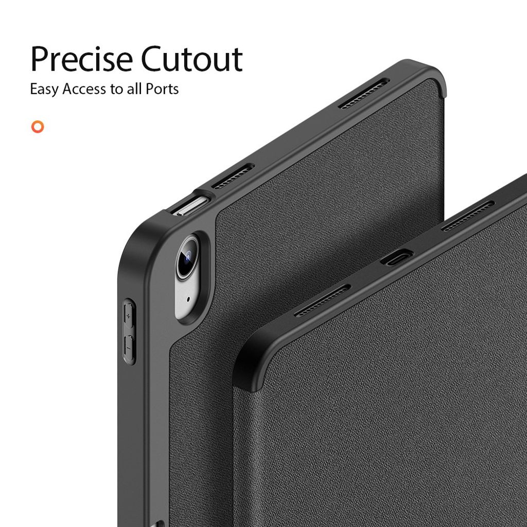 Dux Ducis iPad A16 11" 2025/10.9" 2024 Flip cover med holder til styluspen - Sort