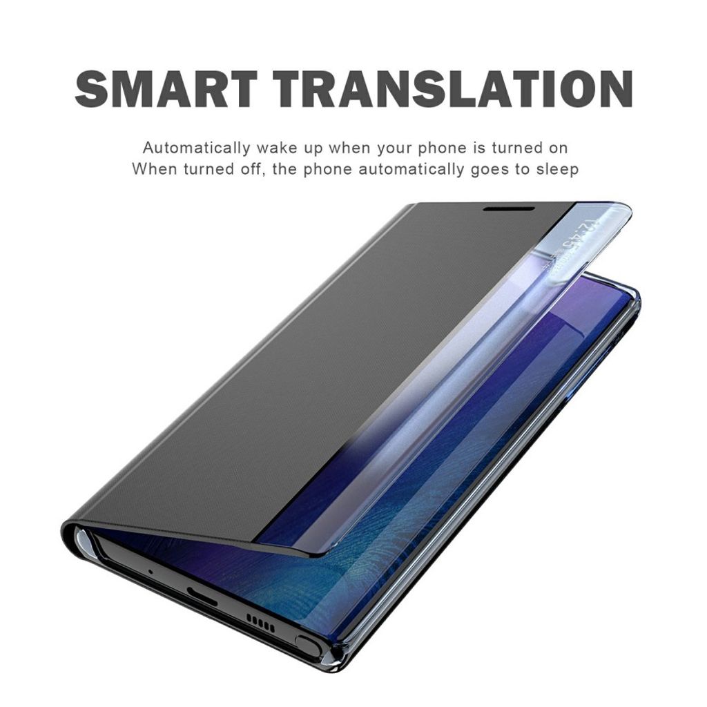 Samsung Galaxy S26 Ultra Etui Visningsvindu PU-lær – Svart