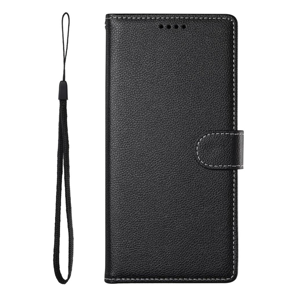 iPhone 18 Pro Max/17 Pro Max PU-skinnlommebokdeksel – svart