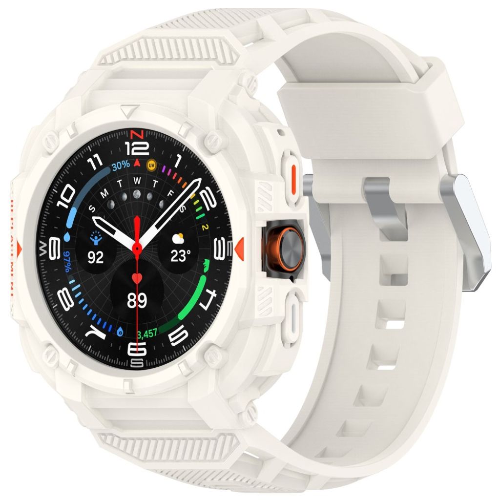 Samsung Galaxy Watch Ultra/Ultra2 silikon klokkerem med deksel - Starlight